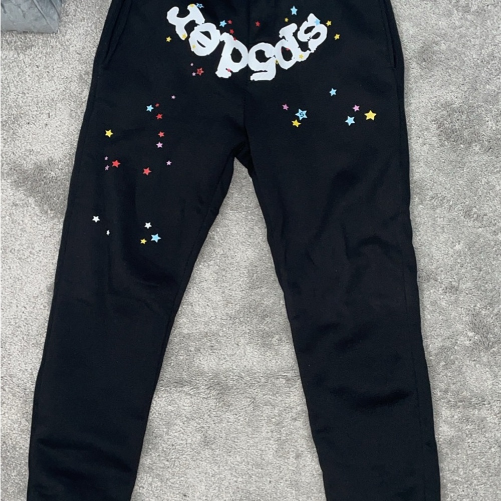 Black Artistic Paint Splatter Joggers